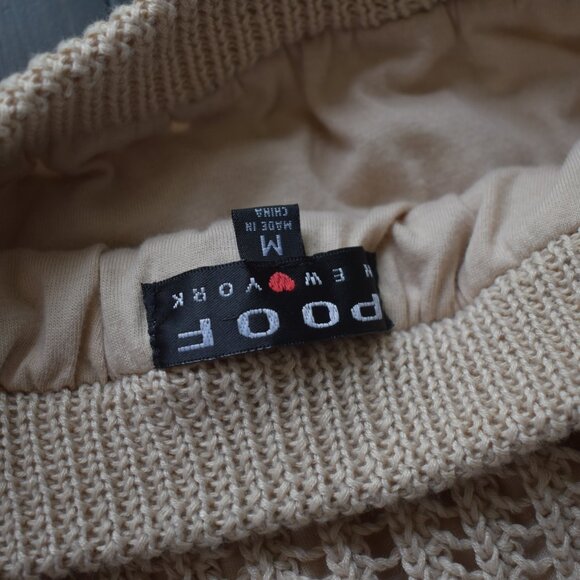 Used Medium Size knit taupe mini skirt by Poof New York - Picture 2 of 4